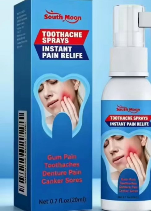 Boîte et flacon du Spray Toothache South Moon, 20 ml